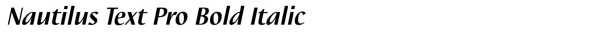 Nautilus Text Pro Bold Italic image